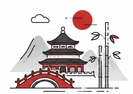 dibujo de una pagoda